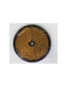 CATADIOTTRO ARANCIONE CON FORO E VITE DIAMETRO 60