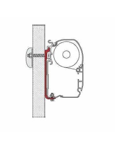 KIT STAFFE DI FISSAGGIO VERANDA F45S DA MT 4,50 COMPOSTO DA 2 STAFFE DA 40 CM ED 1 STAFFA DA 12 CM