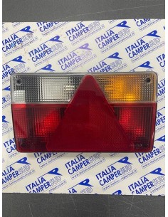 FANALE POSTERIORE DX PER CARRELLI CON TRIANGOLO E LUCE TARGA