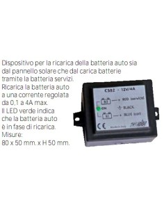 DISPOSITIVO CARICA BATTERIE AUTOMATICO PER PANNELLI SOLARI