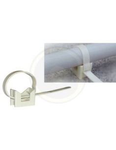 FASCETTA IN NYLON CON BASE PER TUBI DIAM 16-32 MM