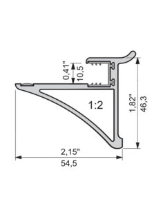 SUPPORTO IN ALLUMINIO REGGI MENSOLA 2