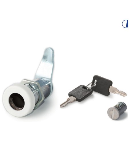 SERRATURA IN METALLO CON CAPPUCCIO IN PLASTICA PER GAVONE 13 LAIKA COLORE BIANCO