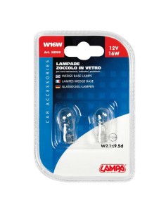 LAMPADINE ZOCCOLO IN VETRO 12 V 16 W VENDITA IN COPPIA