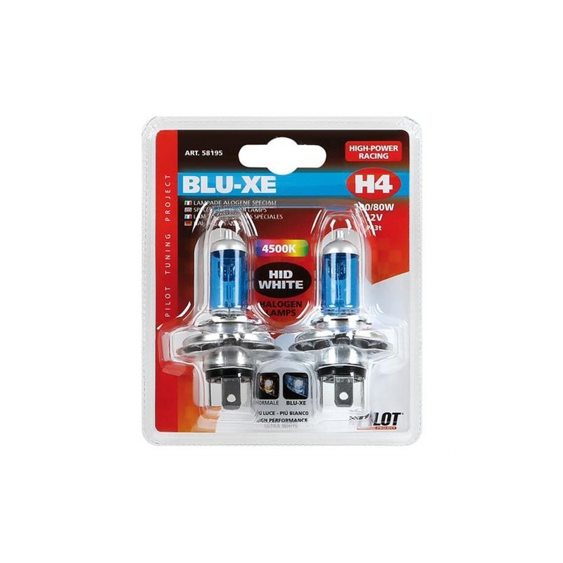 LAMPADINE 2 PZ ALOGENE SPECIALI 12 V H4