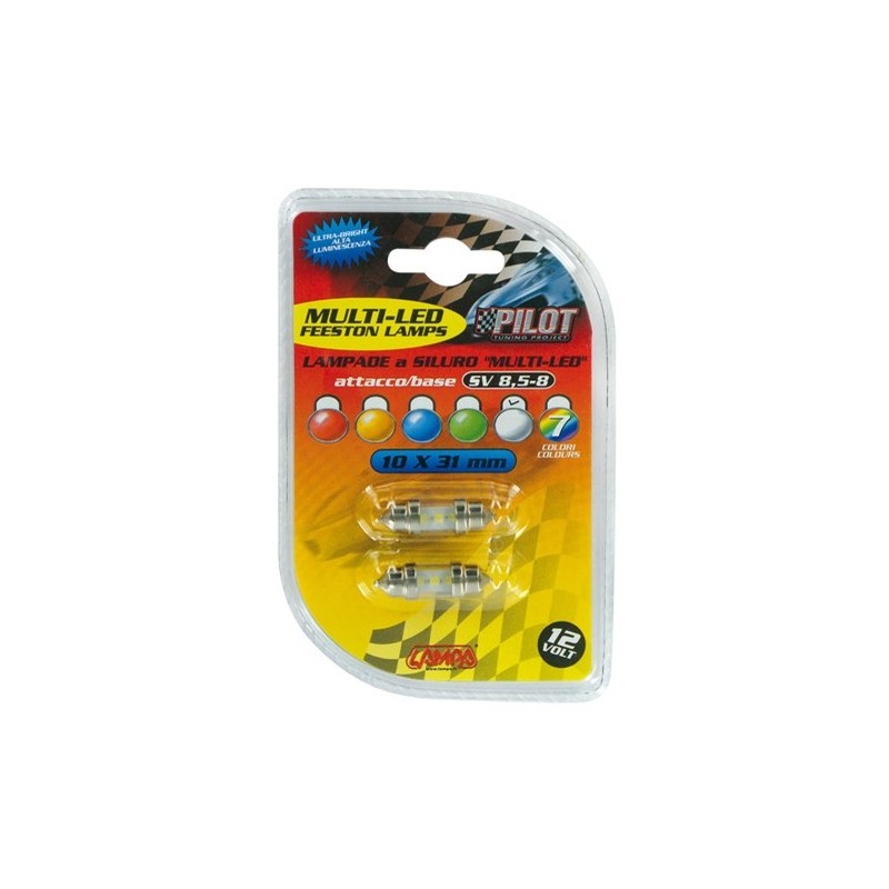 LAMPADE A SILURO 31 MM 3 LED BIANCO