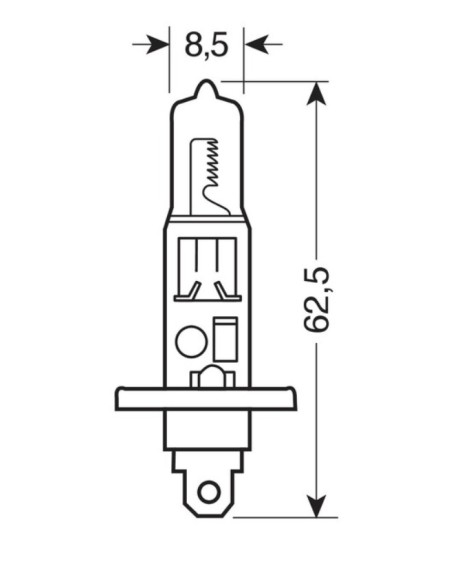 LAMPADA ALOGENA XENON PLUS 12V - H1 SCATOLA DA 2 PEZZI