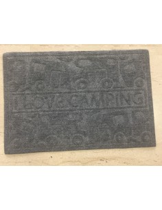 ZERBINO MISURA 40X60 COLORE GRIGIO IN MOQUETTE CON FONDO...