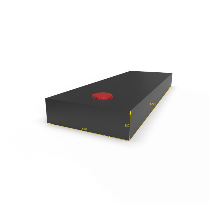 SERBATOIO ACQUA 57 LT COLORE NERO MISURA 40X12X120