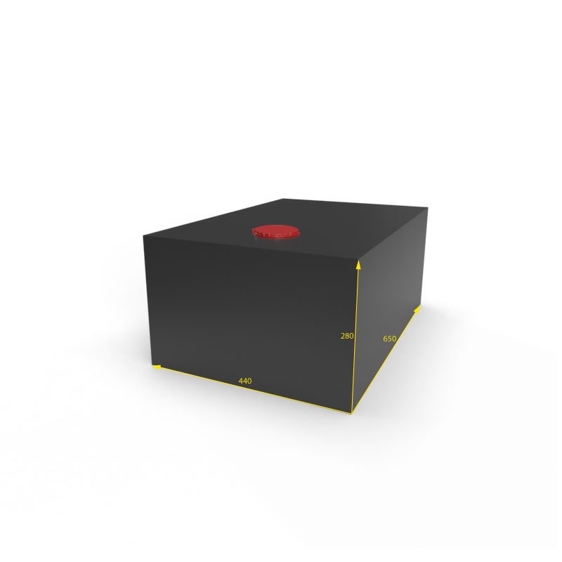 SERBATOIO ACQUA 80 LT COLORE NERO MISURE 45X28X65