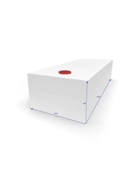 SERBATOIO ACQUA 150 LT COLORE BIANCO MISURE 45X28X120