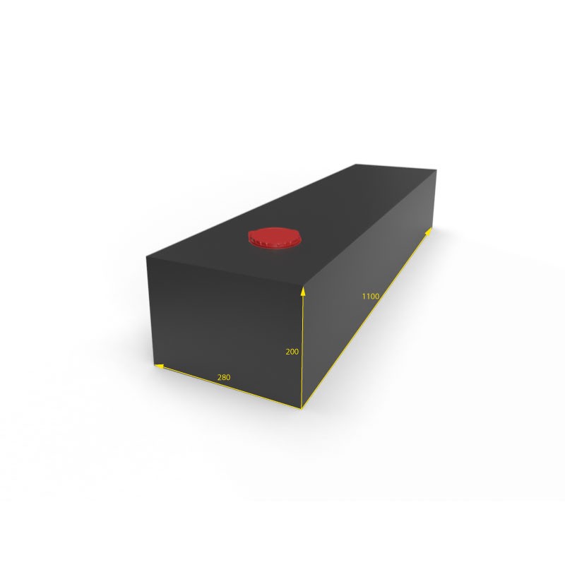 SERBATOIO ACQUA 60 LT COLORE NERO MISURE 28X20X110