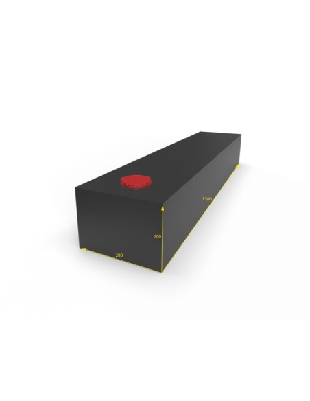SERBATOIO ACQUA DA 72 LT COLORE NERO MISURE 28X20X130