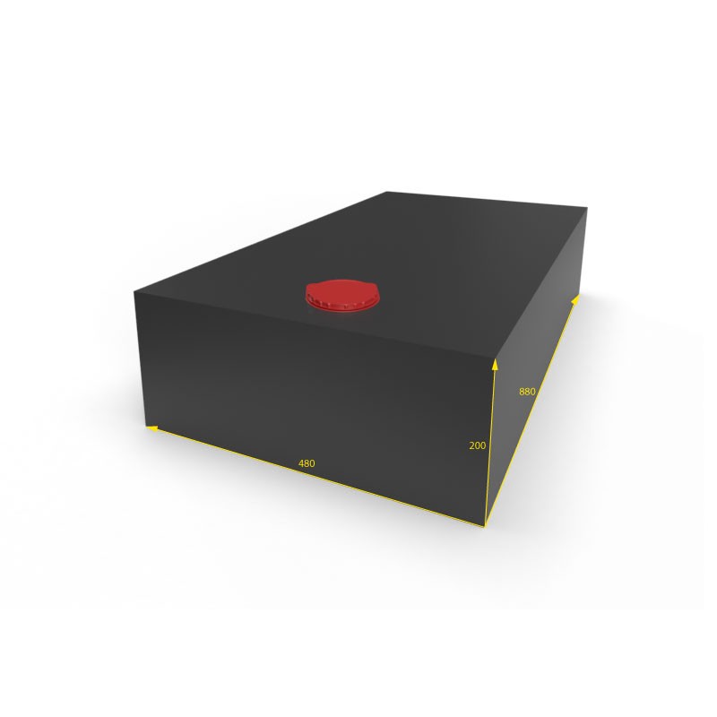 SERBATOIO ACQUA LT 84 COLORE NERO MISURE 48X20X88