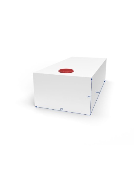 SERBATOIO ACQUA DA 125 LITRI COLORE BIANCO MISURE 45X28X100