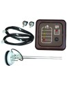 KIT PANNELLO TEST 12 VOLT A LED CON SONDE MODELLO MT214 PER CONTROLLO LIVELLO ACQUA SEBATOIO COLORE MARRONE