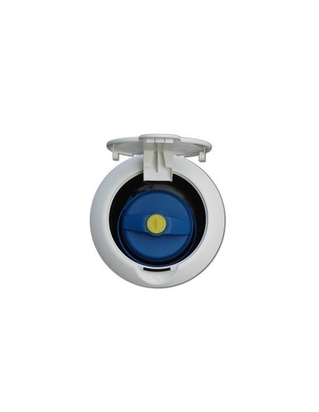 BOCCHETTONE ACQUA BIANCO VERTICALE DIAM. USCITA 35 MM COMPLETO DI TAPPO, CILINDRO E CHIAVE