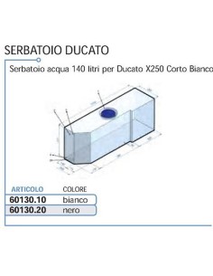 SERBATOIO ACQUA DUCATO PER TELAIO X250 DA 100 LITRI...