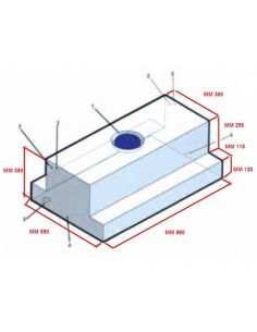 SERBATOIO ACQUA PER DUCATO NUOVO X250 LITRI 140 A TELAIO