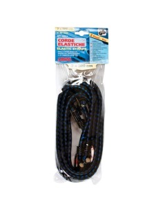 COPPIA CORDE ELASTICHE DA 2 MT PER FERMA BAGAGLI