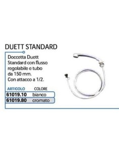 DOCCETTA DUETT STANDARD CON FLESSIBILE DA 1,5 MT BIANCA