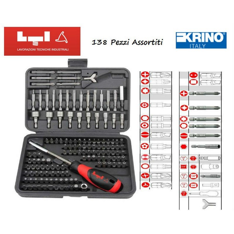KIT CASSETTA ATTREZZI CON ASSORTIMENTO 138...