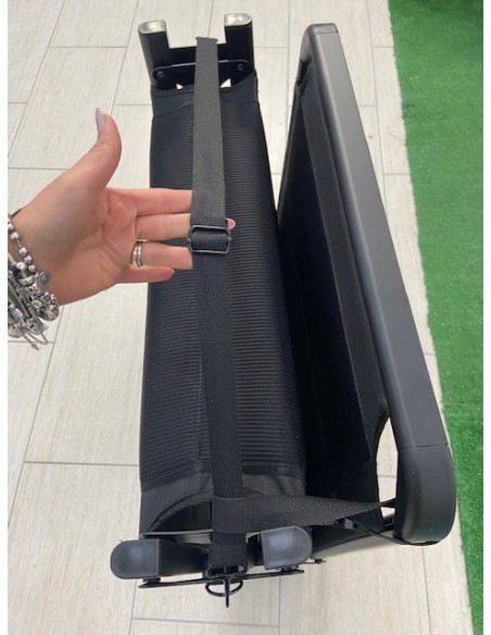 LETTINO  DA SPIAGGIA ALTO 48 CM COLORE NERO