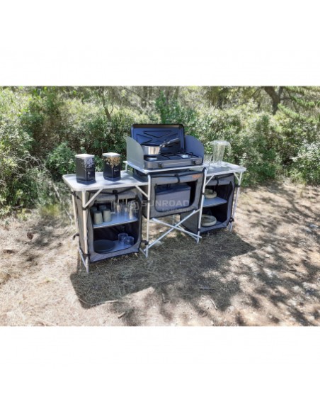 MOBILETTO DA CAMPEGGIO CON DOPPIO RIPIANO E DISPENSA