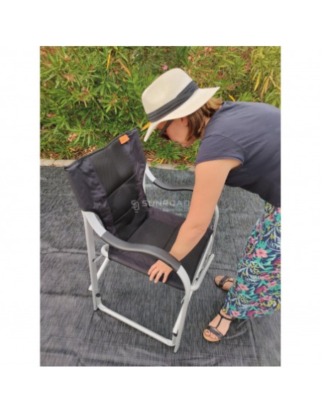 SEDIA REGISTA IN ALLUMINIO COLORE NERO