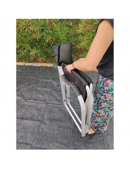 SEDIA REGISTA IN ALLUMINIO COLORE NERO