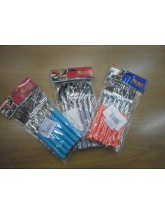 SET DI 6 POSATE FORCHETTE O CUCCHIAI CON MANICO COLORATO