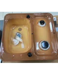 MONOBLOCCO CUCINA CON LAVELLO COLORE MARRONE
