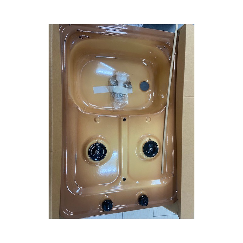 MONOBLOCCO CUCINA CON LAVELLO COLORE MARRONE