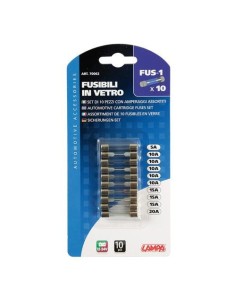 SET DA 10 FUSIBILI IN VETRO