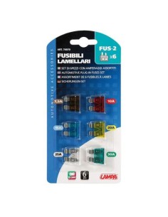 SET 6 FUSIBILI LAMELLARI ASSORTITI