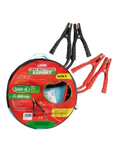 CAVI BATTERIA 12/24 VOLT 500 A CAVO DA 450 CM