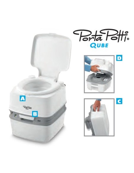 WC PORTATILE PORTA POTTI QUBE 145 THETFORD DA 27 LT