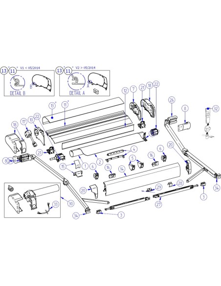 FINALE SINISTRO PER VERANDA OMNISTOR-THULE 9200