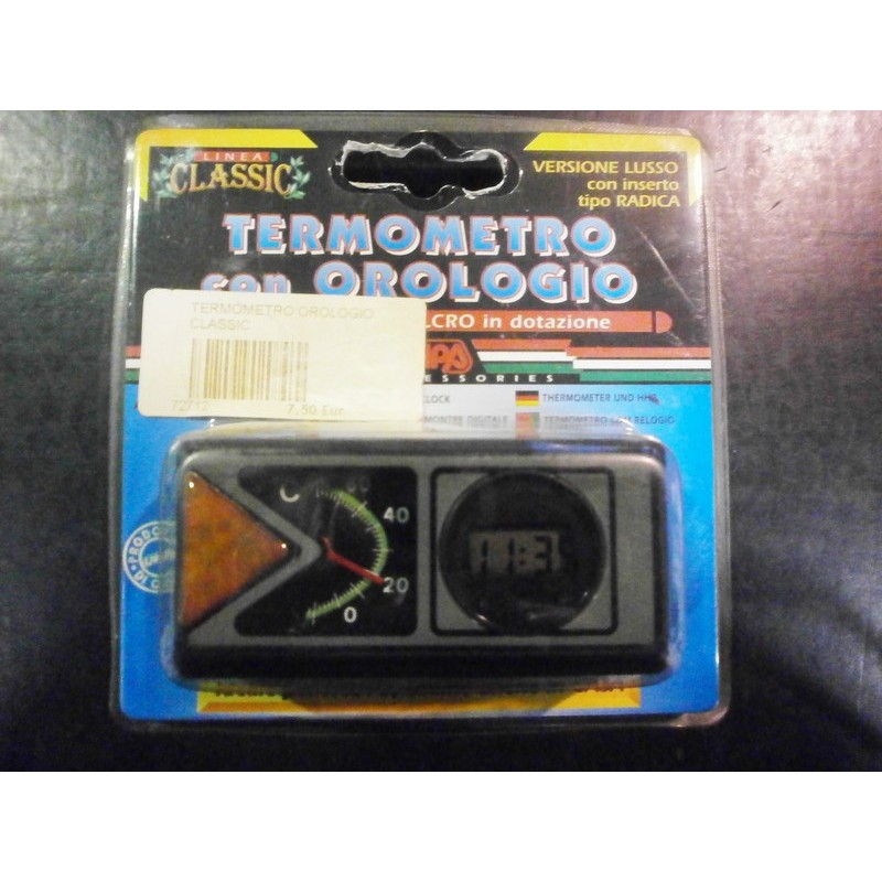 TERMOMETRO CON OROLOGIO CLASSIC