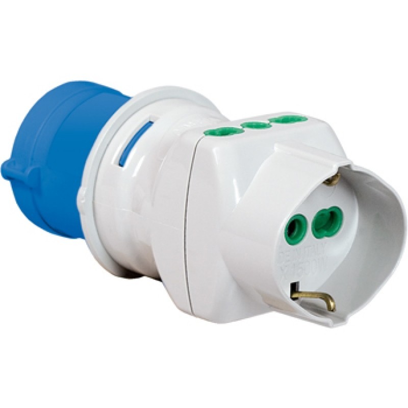 ADATTATORE A 2 SPINE E 2 PRESE BIPASSO