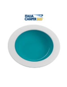 PIATTO FONDO AZZURRO POLVERE IN PLASTICA TERMOINDURENTE