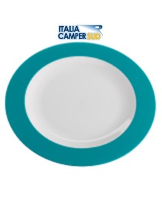 PIATTO PIANO AZZURRO POLVERE IN PLASTICA TERMOINDURENTE