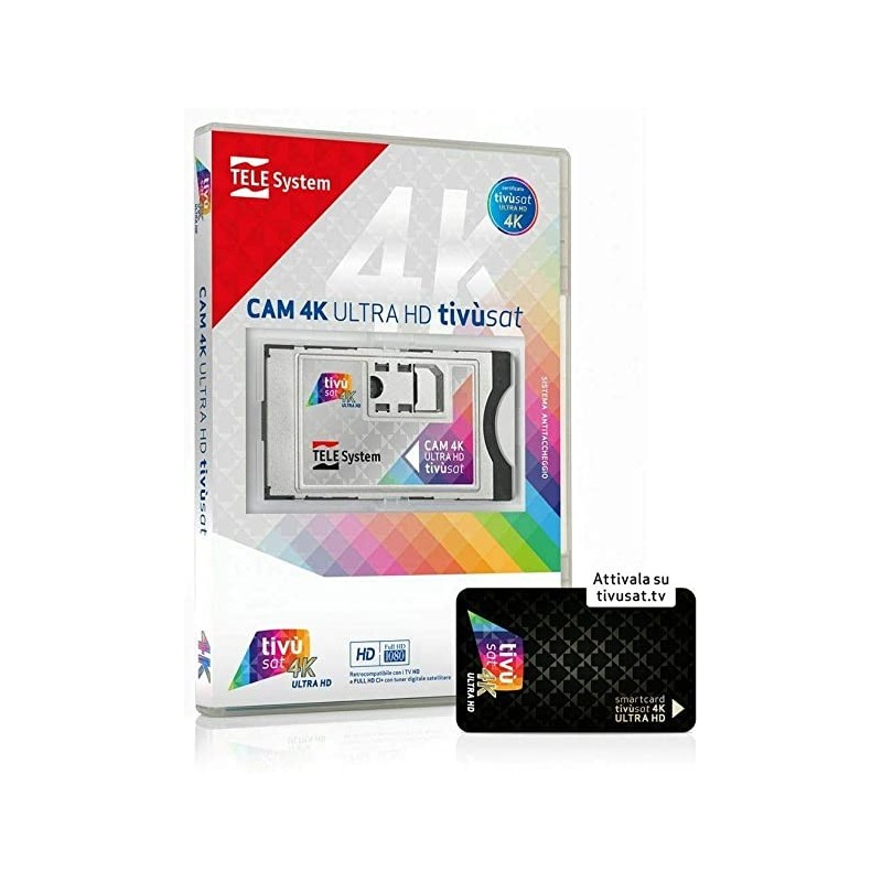 CAM TV SAT ULTRA HD CON CARD TELESYSTEM 4K