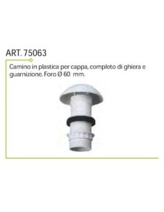 CAMINO IN PLASTICA PER CAPPA COMPLETO DI GHIERA E...