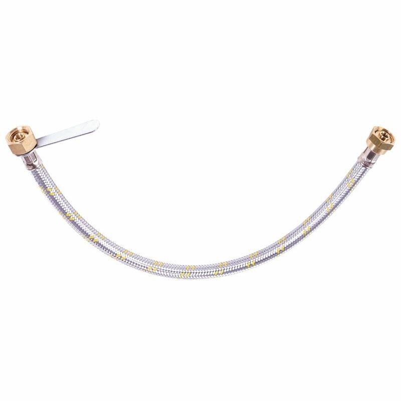 TUBO FLESSIBILE GAS DA 50 CM TRECCIATO E...