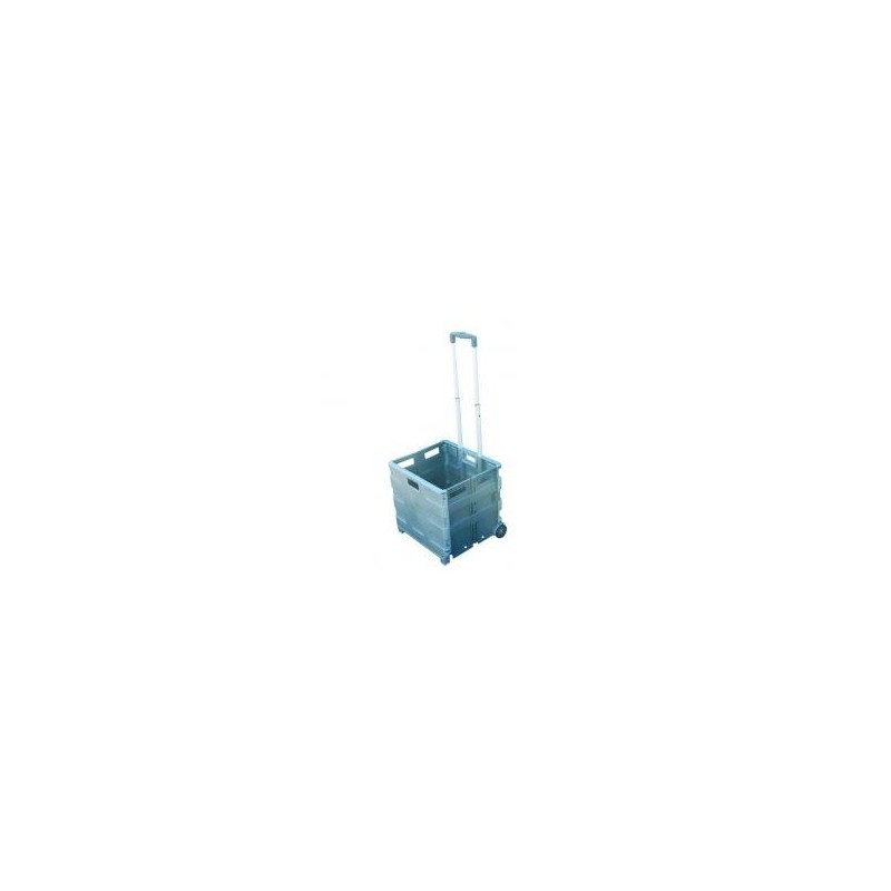 CARRELLINO PORTATILE CON RUOTE GRIGIO USO TROLLEY