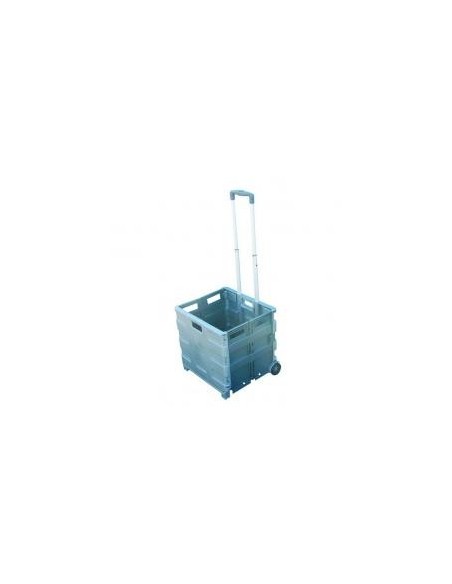 CARRELLINO PORTATILE CON RUOTE GRIGIO USO TROLLEY