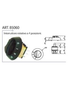 INTERRUTTORE ROTATIVO A 4 POSIZIONI