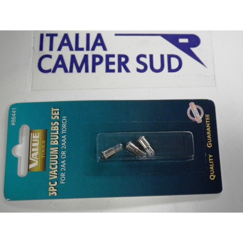 LAMPADINE PER TORCE CONFEZIONE DA 3 PZ  PER 2AA...