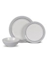 SET IN MELAMINA ANTISCIVOLO 12 PEZZI CLASSIC GREY